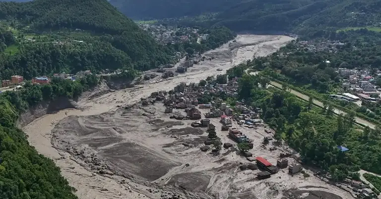 নেপালের বন্যা পরিস্থিতির ছবি
